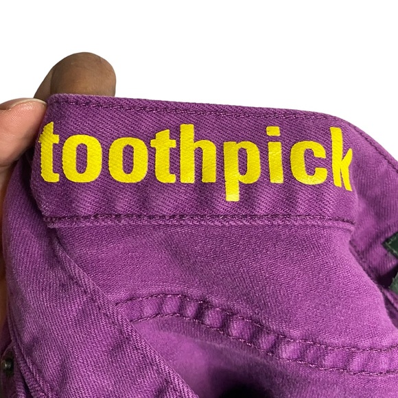 J. Crew Women's Purple Mid-Rise Toothpick Denim Jeans - Picture 5 of 6